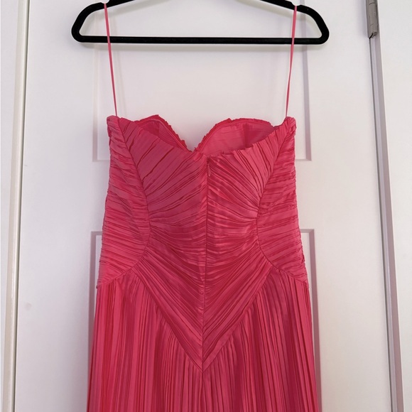 Cult Gaia Ashika Pleated Plisse Strapless Corset Dress Sangria Pink NEW with tag - Picture 5 of 9